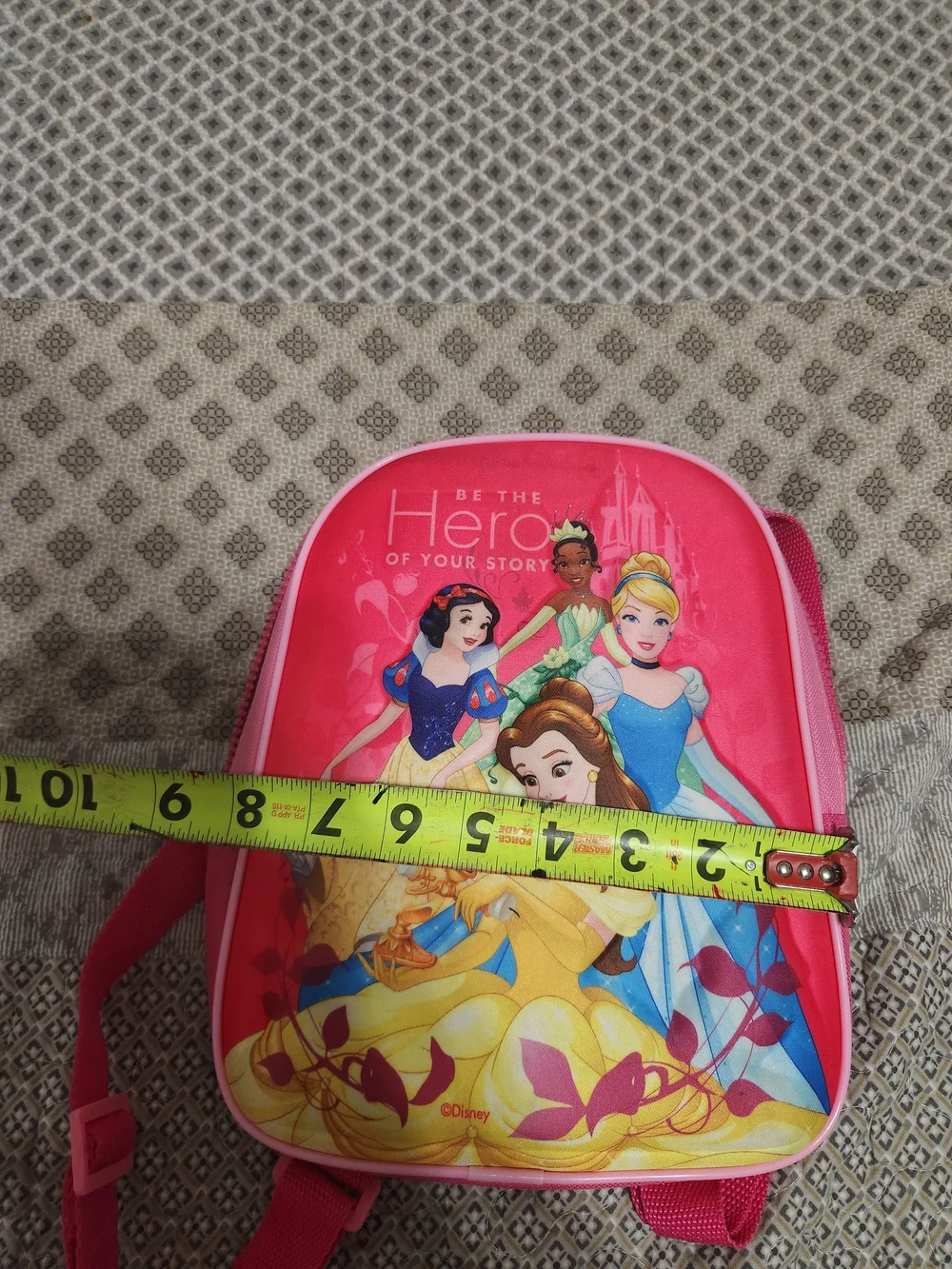 Disney Princess Pink and Yellow Kids Backpack with Castle Artwork(MINI)